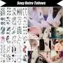 120 Sheets Fake Tattoos Temporary Tattoo Stickers for Women Men Girls Kids Tiny Black Flower Word Sexy Temp Tattoos Small Body Art Decal Designs for Face Hand Neck Wrist Arm Back Chest Decorations