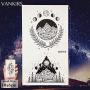 12 Pieces/Lot Creative Planets Star Temporary Tattoo Stickers Paper Men Funny Sun Men Women Tattoo Kids Custom Moon Cosmos Tatoos Supplies 10x6CM