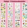 150 Pièces Tatouages Temporaires Étoilés pour Enfants, Stickers de Tatouage Faux Mignons pour Garçons et Filles, Décorations pour Fêtes d'Anniversaire, Cadeaux Favors avec Licorne Dino Sirène Construction Espace - 12 Feuilles