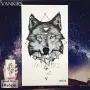 12 Stück / Losse Menge 3D Schwarze Fuchtfahnen, Damen, temporäre Fake Tattoos, Herren, wasserdicht, individuelle Körperkunst, Arm-Aufkleber, 10x6cm