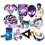 Galaxy Stickers Pack 100 Pcs Suitcase Stickers Vinyl Decals for Laptop Bumper Helmet Ipad Car Luggage Water Bottle