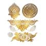 Terra Tattoos Metallic Henna Temporary Tattoos - 75 Gold Temp Tattoos