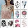 Temporary Tattoos Flowers Unicorn Owl Dreamcatcher Pattern for Women Halloween Tattoo stickers Gift Art Body Chest Shoulder Legs Removable Waterproofing (style8) Temporary Tattoos Flowers Unicorn Owl Dreamcatcher Pattern for Women Halloween Tattoo stickers Gift Art Body Chest Shoulder Legs Removable Waterproofing (style8)