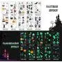Halloween Temporary Tattoos for kids, Glow in the Dark Halloween Tattoos for Boys Girls, 10 Sheets - 100Pcs Waterproof Tattoos Stickers, Trick or Treat Party Favor Decorations Suppliers