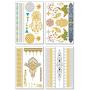 Metallic Temporary Tattoos for Women Teens Girls - 8 Sheets Gold Silver Temporary Tattoos Glitter Shimmer Designs Jewelry Tattoos - 100+ Color Flash Fake Waterproof Tattoo Stickers (Mustique) Metallic Temporary Tattoos for Women Teens Girls - 8 Sheets Gold Silver Temporary Tattoos Glitter Shimmer Designs Jewelry Tattoos - 100+ Color Flash Fake Waterproof Tattoo Stickers (Mustique)