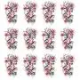 Leoars Halloween Temporary Tattoos, 12-Sheet Fake Skull Rose Tattoos Flower Half Arm Sleeve Tattoo Stickers for Adults Men Women Girls Kids Halloween Parties Supplies