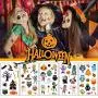 150 Stück Halloween temporäre Tattoos für Kinder, Halloween Party Dekorationen Make-up Kürbis 12 Blätter wasserfeste Kinder Tattoos Halloween Aufkleber für Jungen und Mädchen, Trick or Treat Party Geschenk