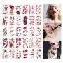 40Sets Halloween Tattoo Sticker,Waterproof Temporary Tattoos 30Set Realistic Bloody Wound Stitch Scar Scab Horror Tattoo,10Set Spider and Spider Web for Halloween Masquerade Prank Makeup Cosplay Party