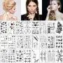50 Sheets Temporary Tattoos Stickers Fake Black Tiny Tattoo Waterproof Small Temporary Tattoo Body Art Tattoo Sticker for Adult Women Girls Men Hand Neck Wrist 50 Sheets Temporary Tattoos Stickers Fake Black Tiny Tattoo Waterproof Small Temporary Tattoo Body Art Tattoo Sticker for Adult Women Girls Men Hand Neck Wrist