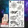 8er Set Kleine Sexy Lippen Blatt Schwarz Cartoon Temporäre Tattoos Für Kinder Niedliche Sterne Kinder Tattoosticker Infinity Love Damen Finger Kunst Wasserdicht Tatoos Mädchen Diamanten