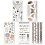 Metallische temporäre Tattoos, 20 Blätter, Gold & Silber, Lady Up – Körperkunst, Glitzernde temporäre Tattoos.