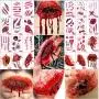 Étiquettes de tatouage d'Halloween, Étiquettes de cicatrices de tatouage simulées, Étiquettes de tatouage de couteau simulé, étanches, 24pcs (HL121-141 Message note modèle (total de 24 pcs)) Étiquettes de tatouage d'Halloween, Étiquettes de cicatrices de tatouage simulées, Étiquettes de tatouage de couteau simulé, étanches, 24pcs (HL121-141 Message note modèle (total de 24 pcs))