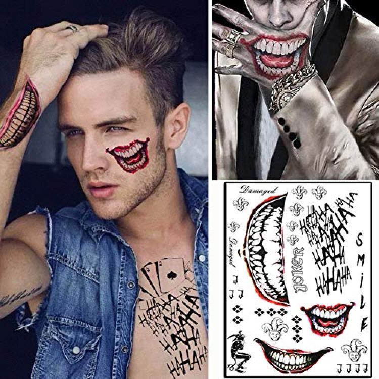 Harley Quinn Temporary Tattoos Suicide Squad Costume Cosplay 