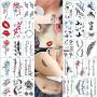 Temporary Tattoos Tiny Fake Tattoo Stickers for Women Men Kids 30 Sheets Flower Word Small Sexy Patterns Waterproof Temp Tattoo for Hand Face Leg Arm Neck Body Art Personal Beauty Fashion Decoration