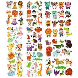 Phogary 200 Pieces 20 Sheets Animals Theme Temporary Tattoos Zoo Patterned Body Art Waterproof Tattoos for Kids