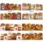 Fall Nail Art Stickers Halloween Thanksgiving Nail Art Accessories Decals 12 Sheets Maple Leaves Water Transfer Autumn Nail Stickers for Women Girls Fingernail Toenail Decoration Manicure Tips Tattoos