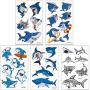 Shark Tattoos(83PCS),Konsait Ocean Sea Themed Shark Temporary Tattoo Body Stickers Costume Accessories for Baby Boy Girl Birthday Party Favor Supplies Decor Goodie Party Bag Fillers