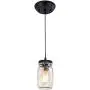 Lampe WTYUIO en Mason Jar, 1 Lampe, Pendentif Cuisine, Chandelier Rustique pour Île Cuisine, Suspension Flush Mount pour Cuisine, Salon, Étage, Salle à Manger. Lampe WTYUIO en Mason Jar, 1 Lampe, Pendentif Cuisine, Chandelier Rustique pour Île Cuisine, Suspension Flush Mount pour Cuisine, Salon, Étage, Salle à Manger.