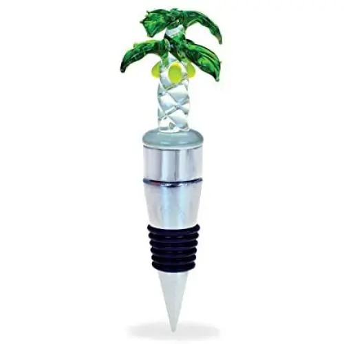 Cheers Palmen-Stopper mit LED-Lichter – Elegantes Mehrfarben-LED-Lichter-Weinflaschenverschluss, wiederverwendbarer tropischer Sommer-Flaschenaufsatz-Siegel, Dekoration & Bar-Accessoire