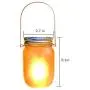 Solar-Mährchen-Laternen, 2er-Pack, mit Flackernde Flammen-Effekt, Solar-Laternen für Patio, Garten, Hochzeit, Weihnachten Deko (mit Gläsern und Griffen enthalten)