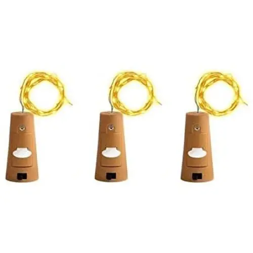 Lampe pour bouteille de vin 3 pièces de 30 pouces, version améliorée, câble en alliage cuivre-argent 15 LED, décoration de Noël, DIY, Halloween, Noël, fête, décoration intérieure, mariage. Lampe pour bouteille de vin 3 pièces de 30 pouces, version améliorée, câble en alliage cuivre-argent 15 LED, décoration de Noël, DIY, Halloween, Noël, fête, décoration intérieure, mariage.