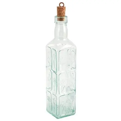 Bormioli Rocco Country Home Fiori Bottle, 18-1/2-Ounce, Clear