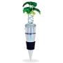 Cheers Palm Tree Glass Wine Stopper With LED Changing Lights - Elegant Multi Color LED Lights Wine Bottle Stopper, Reusable Tropical Summer Bottle Topper Plug Sealer, Home Decor & Bar Tool Accessory