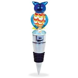 Cheers Owl Glass Wine Stopper With LED Changing Lights - Elegant Multi Color LED Lights Wine Bottle Stopper, Reusable Wild Life Animal Bottle Topper Plug Sealer, Cute Home Decor & Bar Tool Accessory