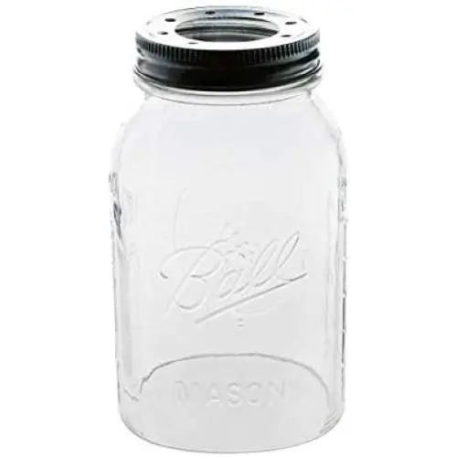 Open Bottom Mason Jar Glass Shade with 1-5/8-Inch Fitter Opening Lighting Lid (RM Quart Ball Jar, Clear) Open Bottom Mason Jar Glass Shade with 1-5/8-Inch Fitter Opening Lighting Lid (RM Quart Ball Jar, Clear)