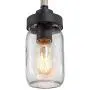 Mini Pendant Lights for Kitchen Island, Mason Jar Lights in Faux Wood Metal Finish, 4 Farmhouse Small Chandelier with Clear Glass Shade Mini Pendant Lights for Kitchen Island, Mason Jar Lights in Faux Wood Metal Finish, 4 Farmhouse Small Chandelier with Clear Glass Shade