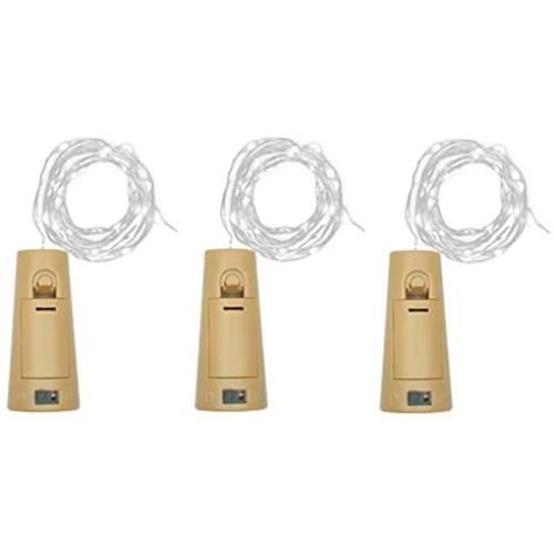 Guirlandes lumineuses en forme de bouchon de bouteille, 20 LED, LoveNite, piles, fil argenté, lumières miniatures arc-en-ciel (sans bouteilles), pour bricolage, fête, décoration, Noël, Halloween, Mariage (Blanc Froid) Guirlandes lumineuses en forme de bouchon de bouteille, 20 LED, LoveNite, piles, fil argenté, lumières miniatures arc-en-ciel (sans bouteilles), pour bricolage, fête, décoration, Noël, Halloween, Mariage (Blanc Froid)