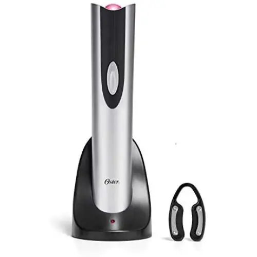 Oster Cordless Electric Wine Bottle Opener with Foil Cutter, FFP - FPSTBW8207-S-AMZ, Silver, One Oster Cordless Electric Wine Bottle Opener with Foil Cutter, FFP - FPSTBW8207-S-AMZ, Silver, One