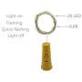 LiXiongBao 4er Pack 6,6 Ft 20 LED Akku-betriebene Mini Feen-Lichter Weinvorratsleuchten mit Korken für DIY, Party, Dekoration, Weihnachten, Halloween, Hochzeit, Outdoor, Terrasse, Garten, Wegbeleuchtung (Warmweiß)