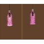 LIZIHAO Loft Pendant Light Modern Wine Bottle Colorful Glass Kitchen Embossed Chandelier (Color : Purple)