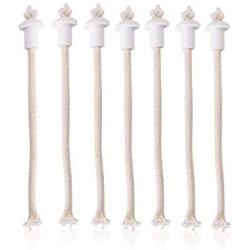 Yosoo 7Pcs Oil Lantern Wick Heat-Resistant Kerosene Wick for Ceramic Holders Torch Wine Bottle Oil Candle Lamp 4inch