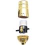 B&P Lamp Brass Plated Finish Table Lamp Wiring Kit With 10 Inch Harp, Push-Thru Socket