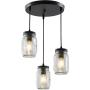 Mason Jar Chandelier Light Fixture Farmhouse Pendant Lighting Semi Flush Mount Ceiling Hanging Light with Glass Shade Chandelier for Kitchen Island Dining Room Hallway