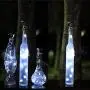Solar-Diamanten-Weinflaschen-Leuchten, 10er Pack Solarbetriebene Weinflaschen-Leuchten, 20 LED Wasserdichte Kork-String-Leuchten für Garten, Terrasse, Tischdeko (Kaltweiß)