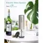 EZBASICS Electric Wine Bottle Opener kit Rechargeable Automatic Corkscrew contains Foil Cutter Vacuum Stopper and Wine Aerator Pourer with USB Charging Cable for Wine Lover 4-in-1 Gift Set EZBASICS Electric Wine Bottle Opener kit Rechargeable Automatic Corkscrew contains Foil Cutter Vacuum Stopper and Wine Aerator Pourer with USB Charging Cable for Wine Lover 4-in-1 Gift Set