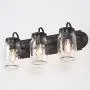 Éclairage Salle de Bain LALUZ, Luminaires en Mason Jar, Éclairage Rustique pour Salle de Bain, Dressing, Bronze Approuvé, L19” x W7.1” x H8.7” Éclairage Salle de Bain LALUZ, Luminaires en Mason Jar, Éclairage Rustique pour Salle de Bain, Dressing, Bronze Approuvé, L19” x W7.1” x H8.7”