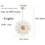 Modern Crystal Chandelier Light Fixture with 8/9-Lights, Firework ​Sputnik Chandeliers Hanging Pendant Lamps Suitable for Dining Room Bedroom Kitchen Living Room Hall Corridor(Gold, 19.69in)