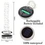 zuoshini Solar Mason Jar Lights Hanging Solar Mason Jar Lid Lights Solar Garden Lights Mason Jars with Lids Solar Jar Lid String Lights LED Waterproof Fairy Jar Lids Lights (Not Including jar)