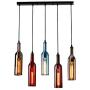 HLIGHT Wine Bottle Glass Modern Pendant Lamps, Chandelier for Kitchen Art Home Deco Dining Table, Champagne Bar Counter Decor Light