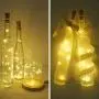 Decorman Weinvorratschloss-Lichter, 15er-Pack 10 LED Korkform Silberdraht LED Sterne-Fairy Mini Lichterketten für DIY/Dekoration/Party/Hochzeit/Weihnachten/Halloween (Warmweiß)