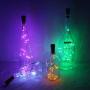 LoverNite Weinvorrats-Lichter mit Korken, 8er Pack, Batteriebetriebene 15 LED Kork-Form Silberdraht Farbige Fee Mini Lichterketten für DIY, Party, Dekoration, Weihnachten, Halloween, Hochzeit (Mehrfarbig)