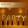 20 Pièces Lignes Lumineuses LED 6,6ft, 20 LED pour Bouteilles de Vin, Luminaires pour Bouchons de Vin avec 30 Mini Guirlandes Lumineuses Fonctionnant sur Pile pour Décoration de Bouteilles de Vin, Artisanat, Fête, Bar, Noël, Festival.