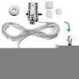 DIY Flaschenlampe-Set – Lampen-Sets Ermöglichen die Herstellung einer Weinflaschenlampe oder anderer Flaschenlampen – Lampen-Set zum Basteln mit einer Spirituosenflasche (Nickelfinition mit Silberkabel)