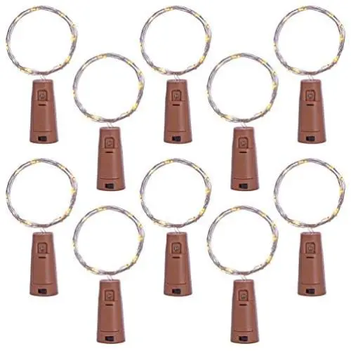 Sterno Home GL42588 LED Cork Wine Bottle Fairy String Lights, 10-Pack, Silver Wire Sterno Home GL42588 LED Cork Wine Bottle Fairy String Lights, 10-Pack, Silver Wire