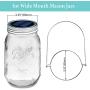 Warm White Solar Mason Jar Lights Outdoor Decor Waterproof, 4 Pack LED Wide Mouth Mason Jar Fairy Lights Solar Powered (Excluding Jars) for Outdoor/Indoor Patio Garden Wedding Table Top Decorations