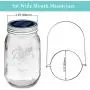 Warme Weiß LED Mason Jar Laternen, Outdoor Dekoration, Wasserdicht, 4er Set, Solarbetriebene Laternen für breite Öffnung Mason Jar, für Outdoor/Indoor Patio Garten Hochzeit Tisch Dekorationsbeleuchtung